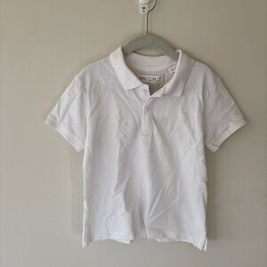 Zara White Buttoned Polo Shirt